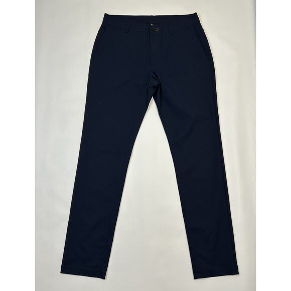 Public Rec Pants Mens 32x34 Navy Blue Performance Slim Tapered Stretch Golf Work - Picture 1 of 13